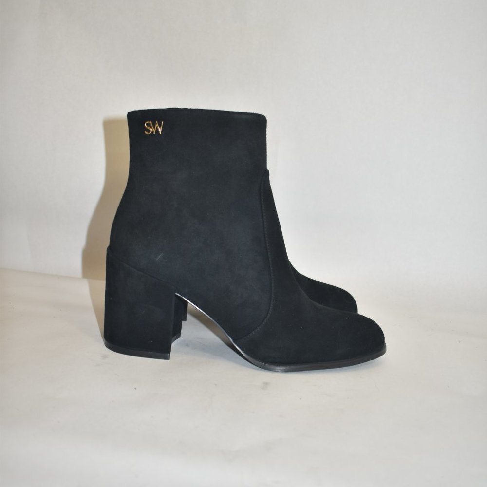 Stuart Weitzman Quinn Ankle Bootie Suede Block Go… - image 2